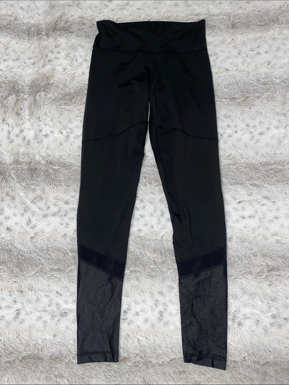 adidas Black Girls' Athletic Leggings with Mesh Insets